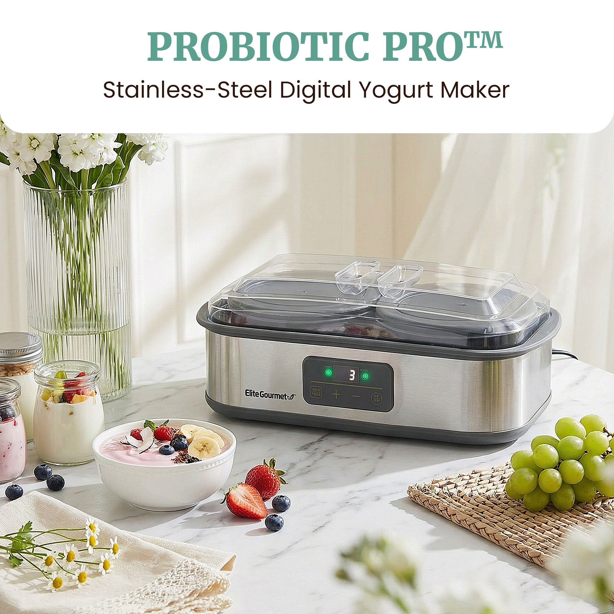 elite-gourmet-probioticpro-joghurtbereiter-digital-mit-8-gl-sern image 2