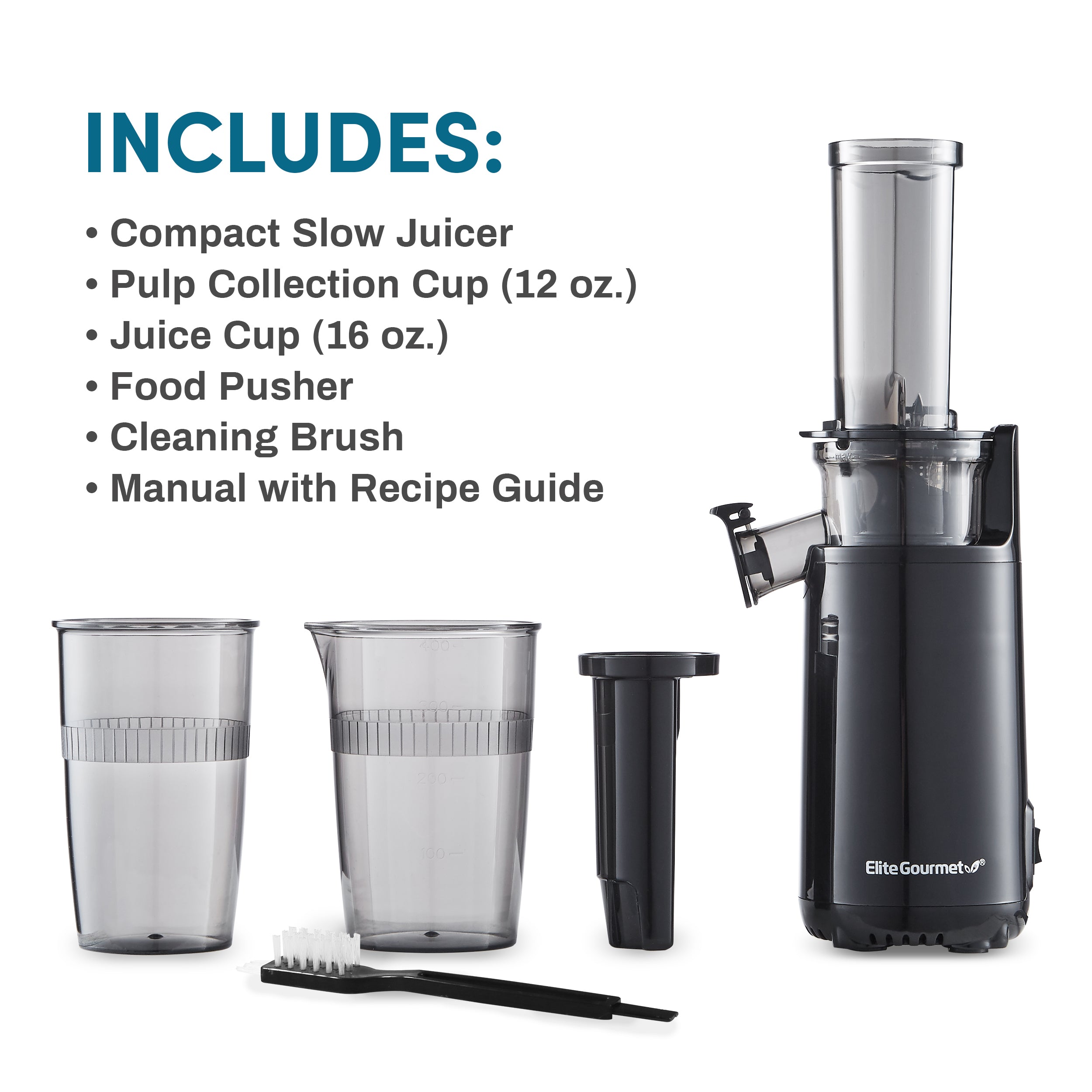 elite-gourmet-ejx600-slow-juicer-16oz-kompakt image 6