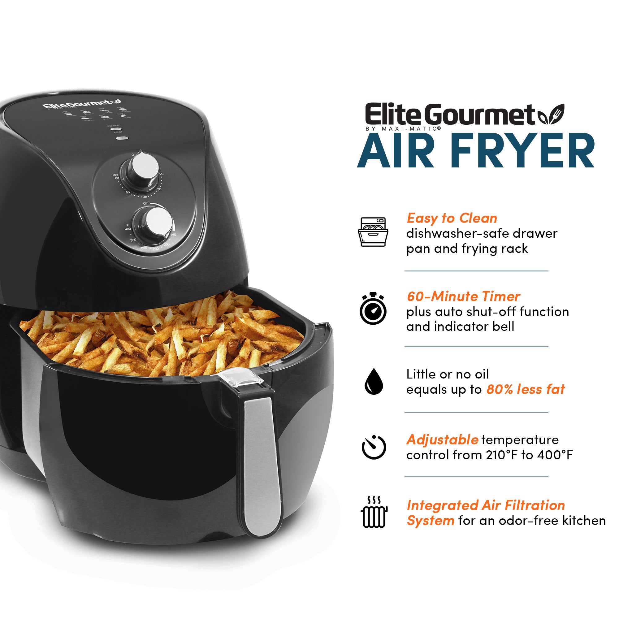 elite-gourmet-air-fryers-6-5qt-hei-luftfritteuse-xxl-6l image 3