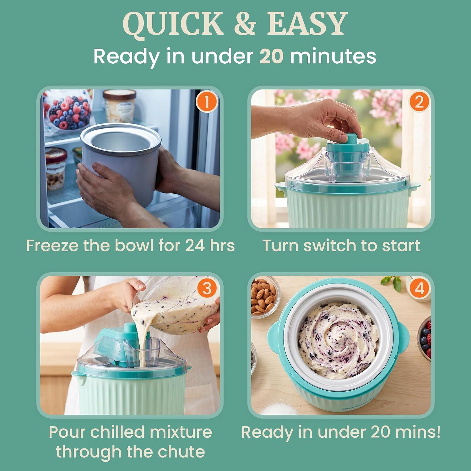 elite-gourmet-eismaschine-1-qt-automatisch-mit-rezepten image 2