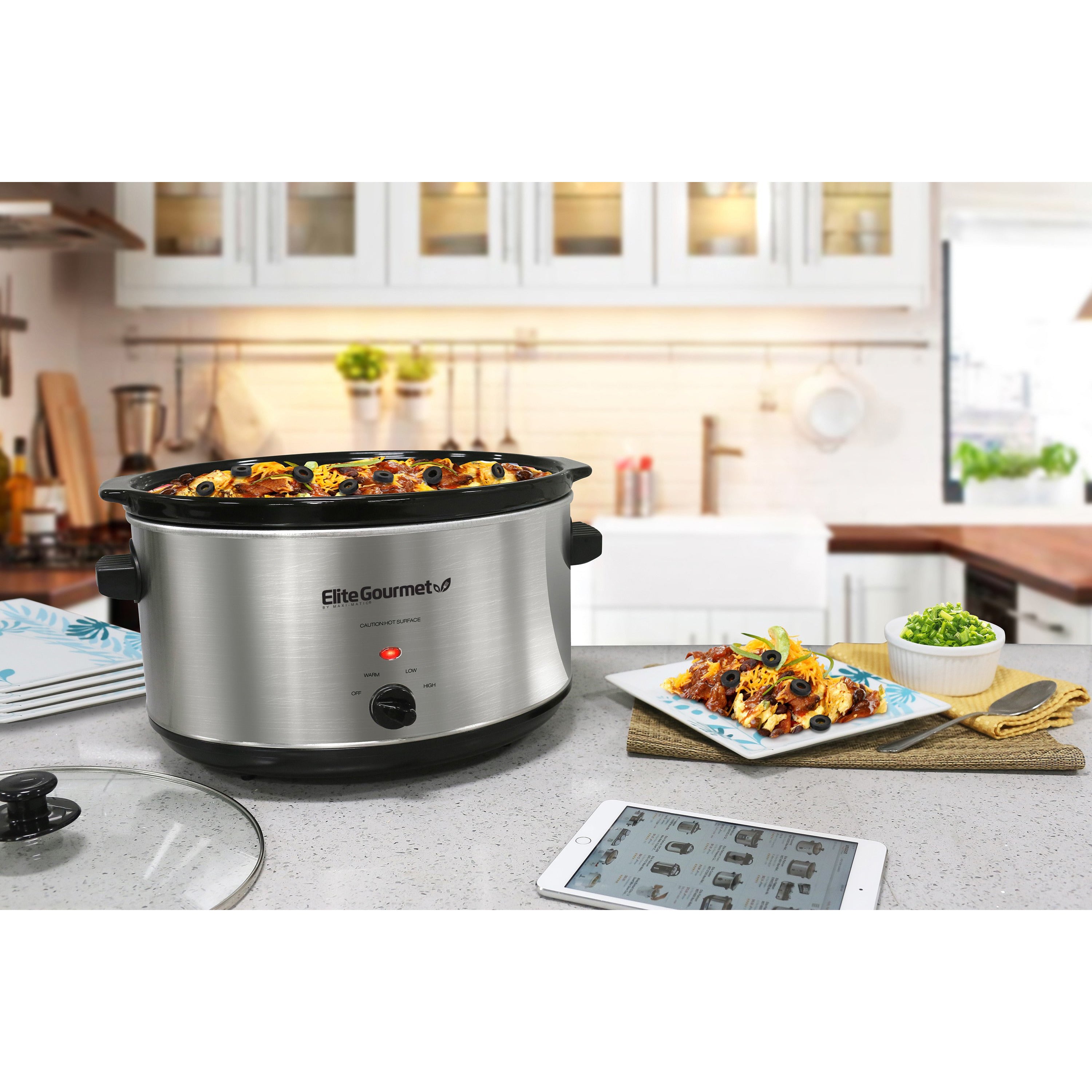 elite-gourmet-slow-cookers-8-5-qt-schongarer-glasdeckel image 6