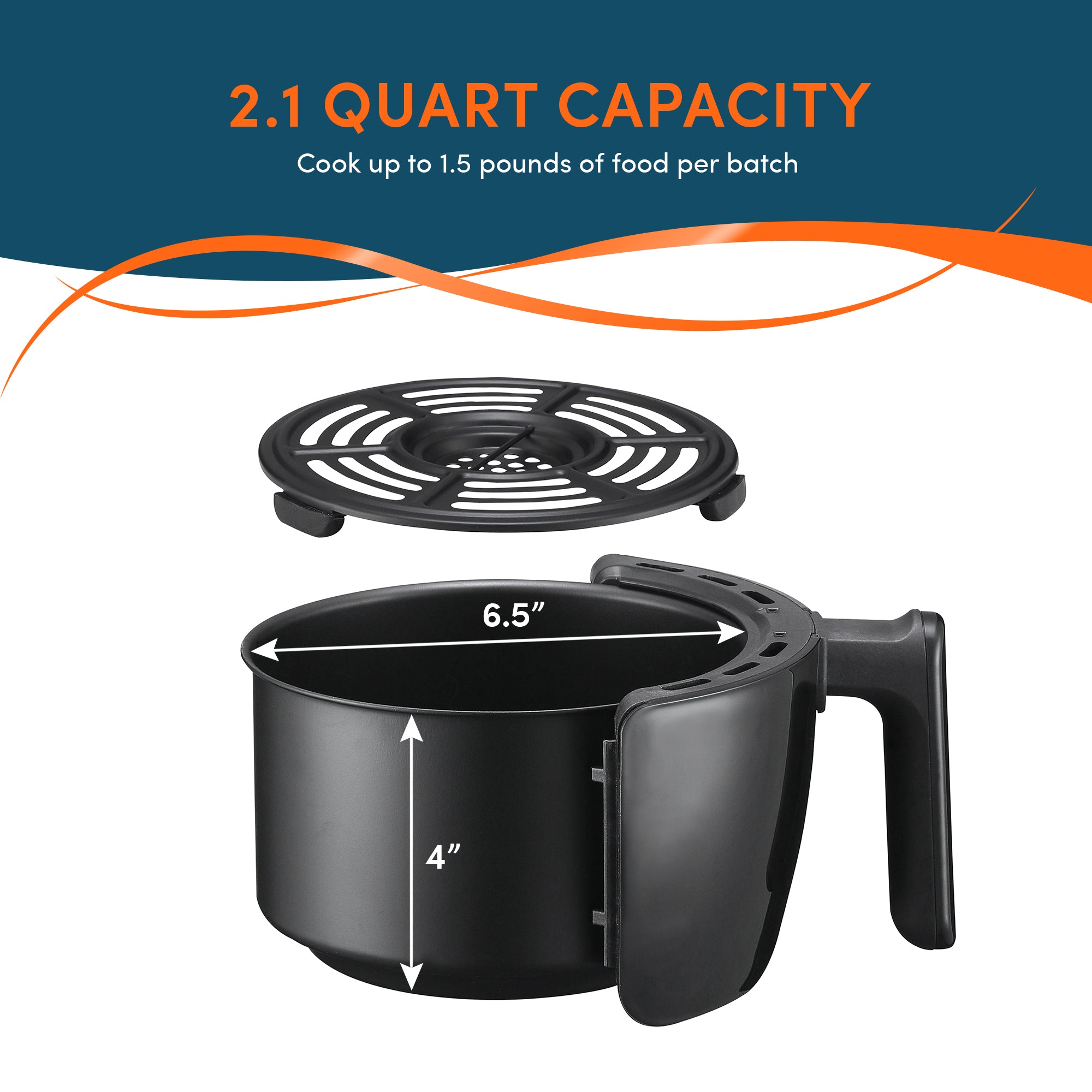 elite-gourmet-air-fryers-2-1-qt-hei-luftfritteuse-schwarz image 4
