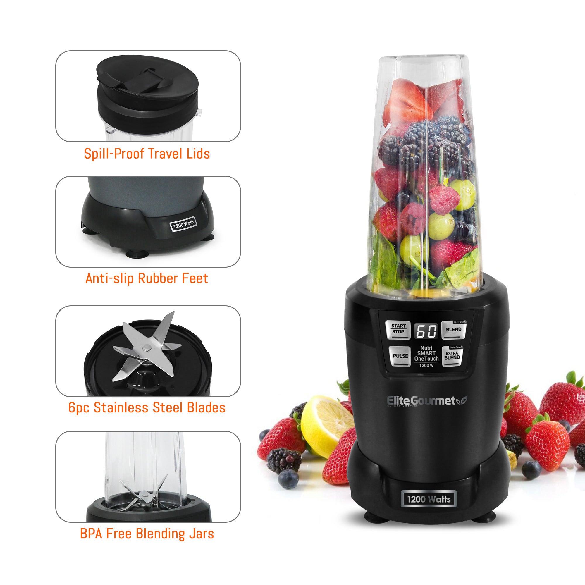 elite-gourmet-hi-q-nutri-smart-mixer-1200w-2-becher image 7
