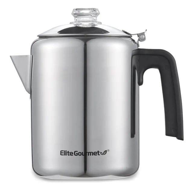 elite-gourmet-coffee-makers-8-cup-perkolator-herd-edelstahl image 1