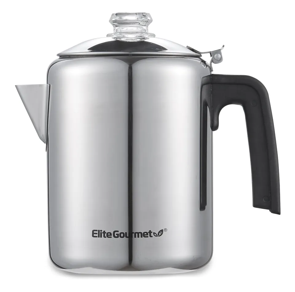 elite-gourmet-coffee-makers-8-cup-perkolator-herd-edelstahl image 1