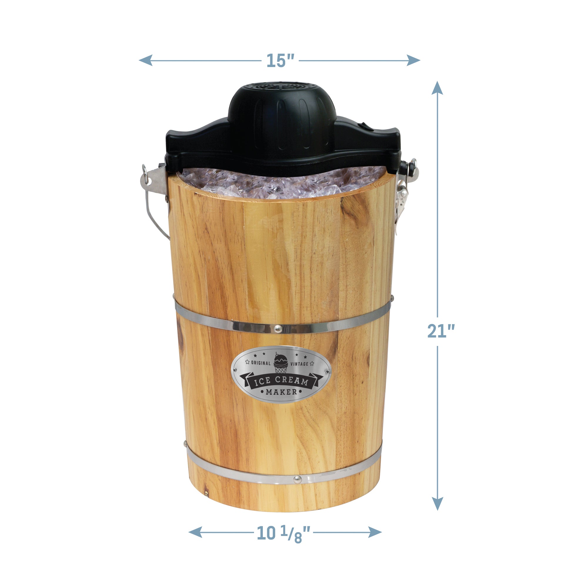 elite-gourmet-ice-cream-makers-6-qt-eismaschine-holz image 7