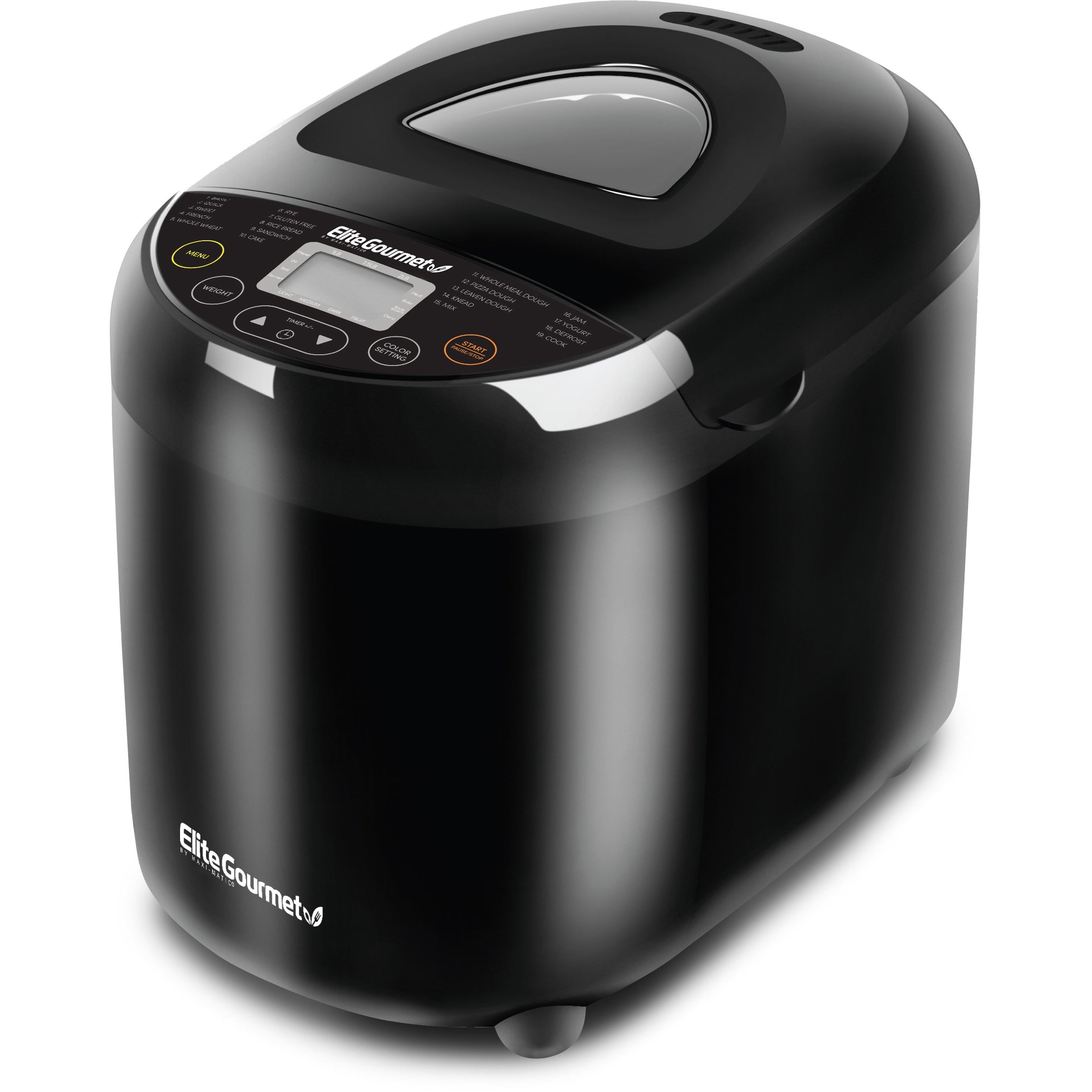 elite-gourmet-bread-maker-brotbackautomat-2-lb-schwarz-19-programme image 1