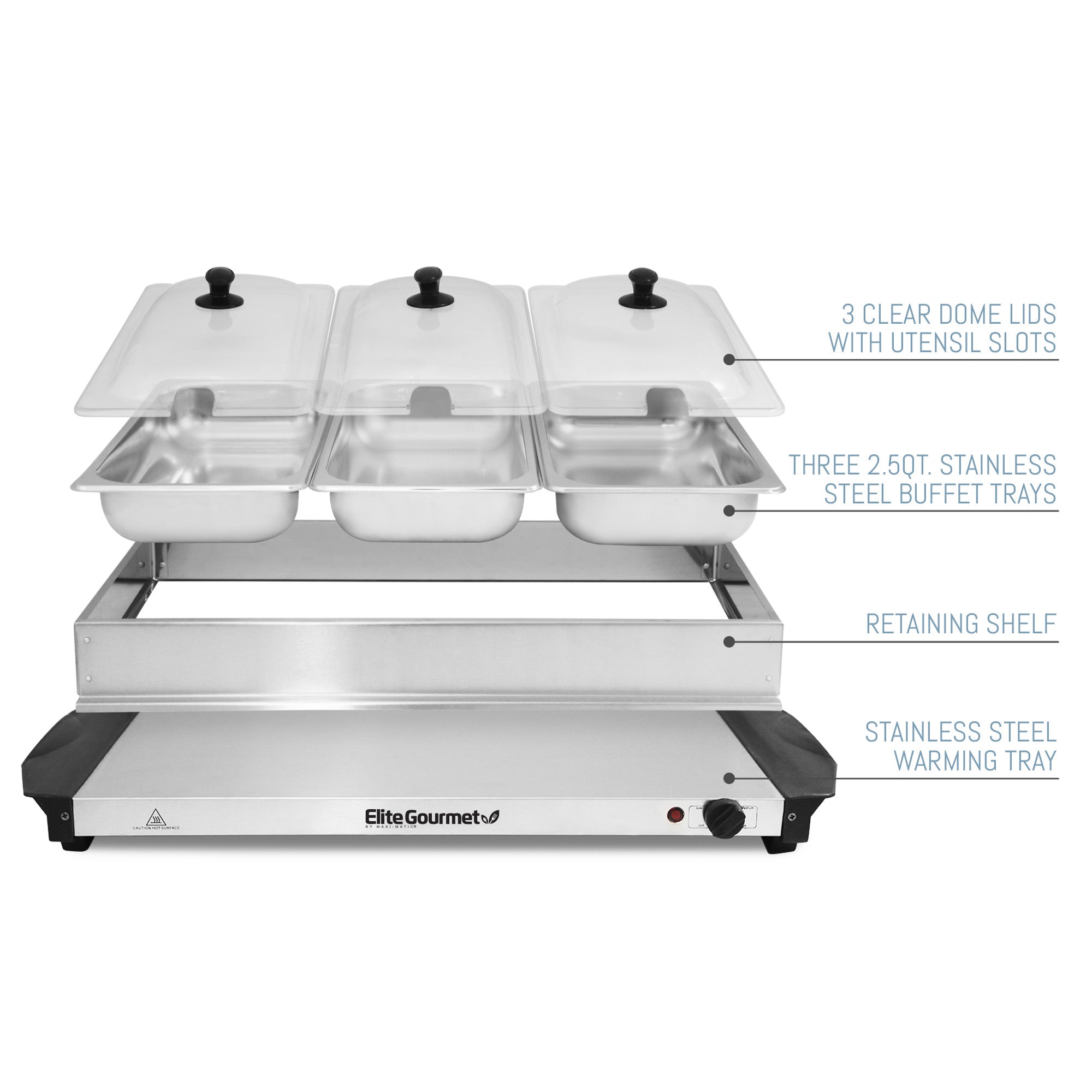 elite-gourmet-buffetw-rmer-7-5qt-3x2-5qt-edelstahl image 3