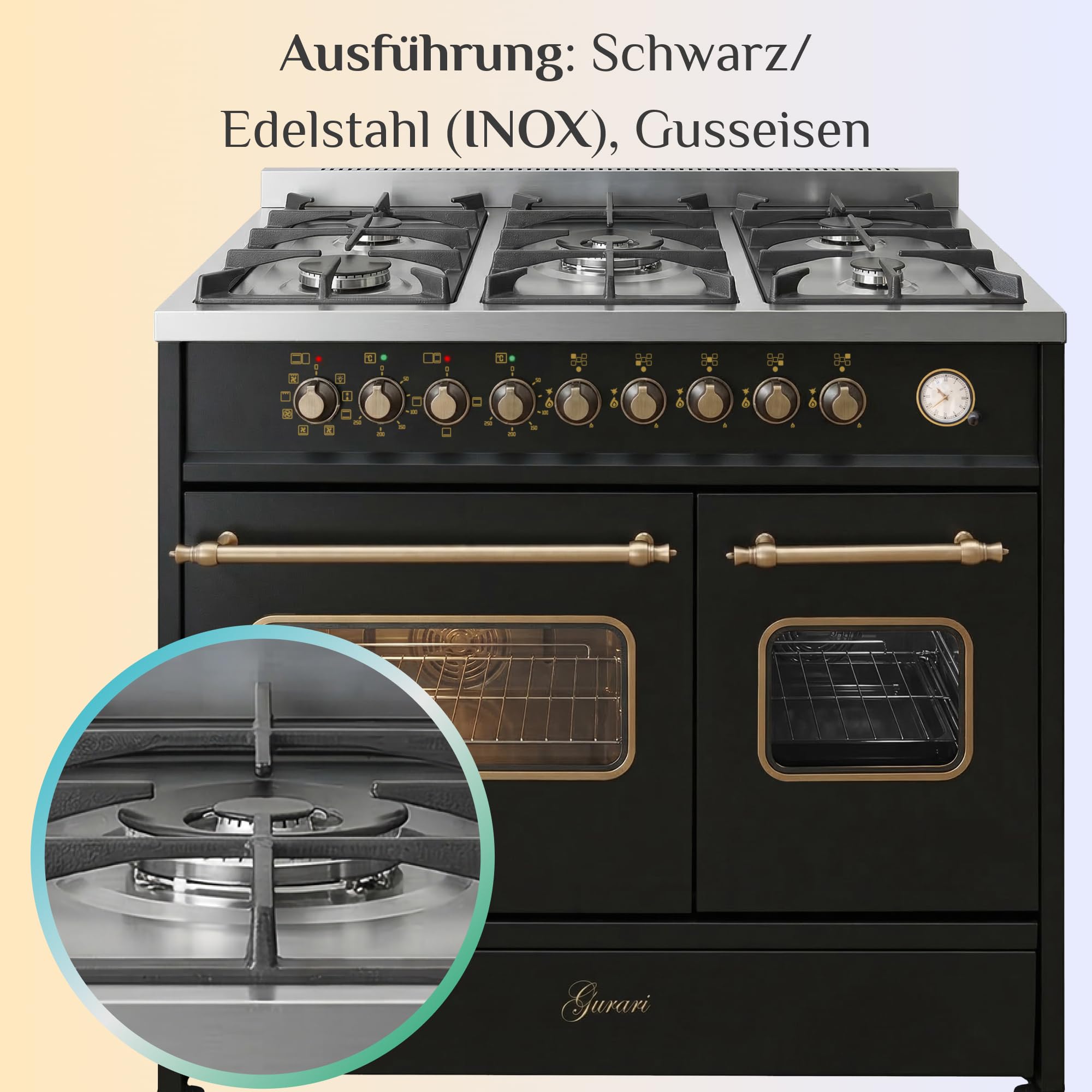 gurari-gch-e-916-standherd-90-cm-gas-elektro-89-l-schwarz image 8