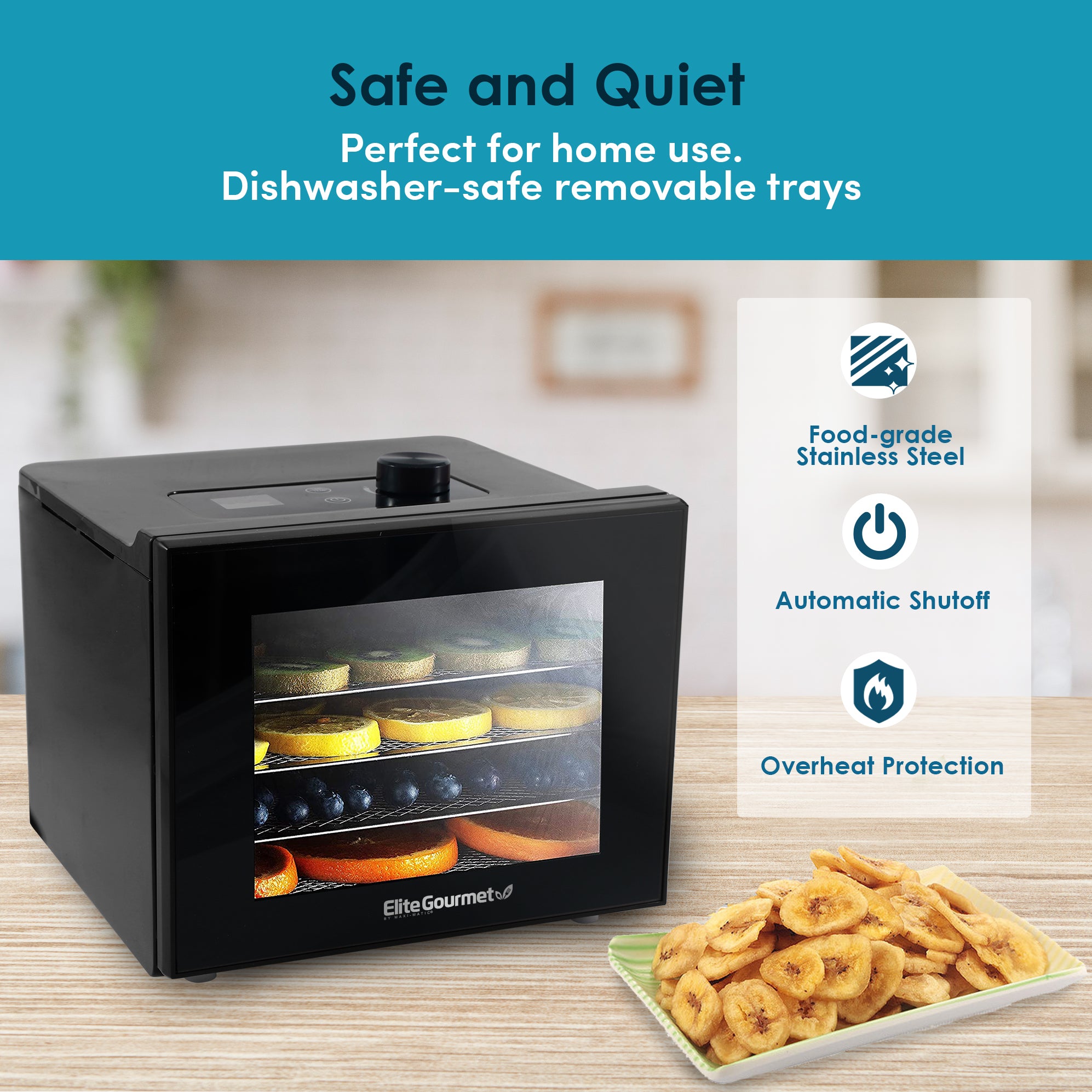 elite-gourmet-food-dehydrators-d-rrautomat-4-ebenen-stahl image 6