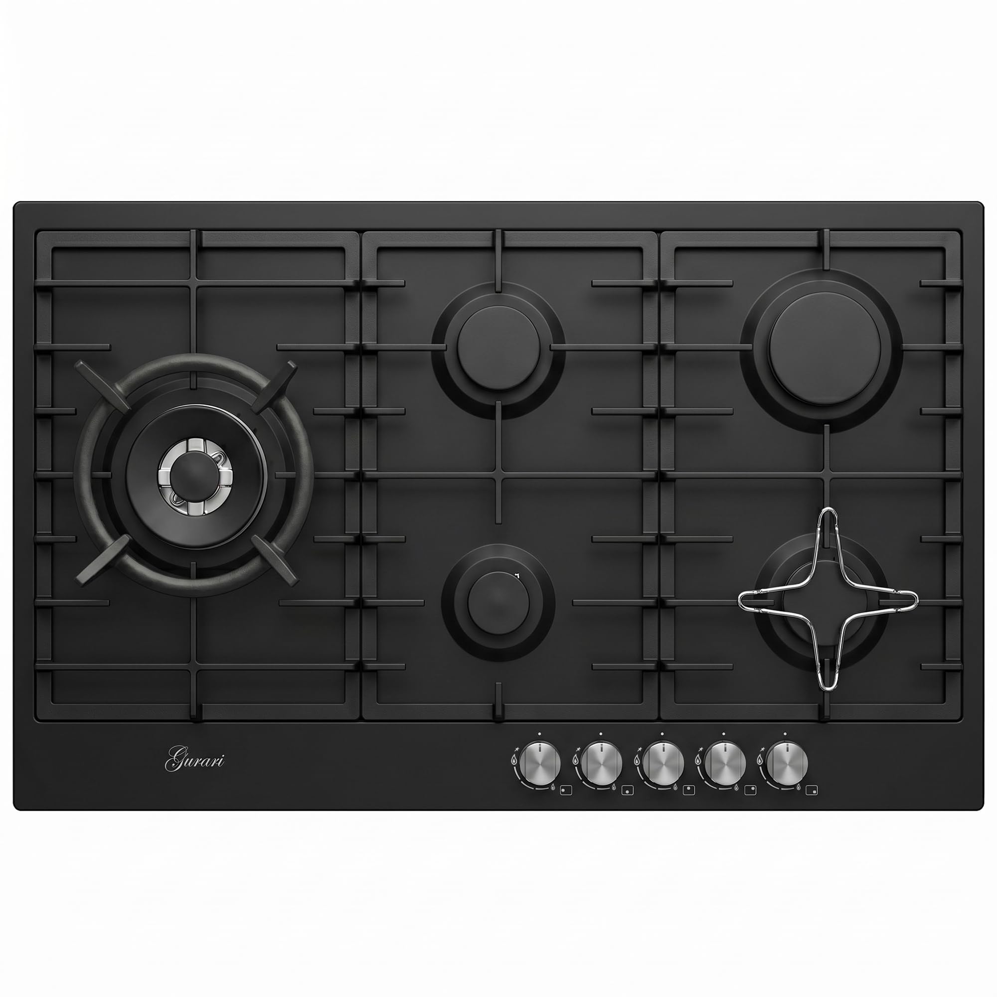 gurari-gch-fb-905-bl-gaskochfeld-90-cm-schwarz-5-flammig image 1