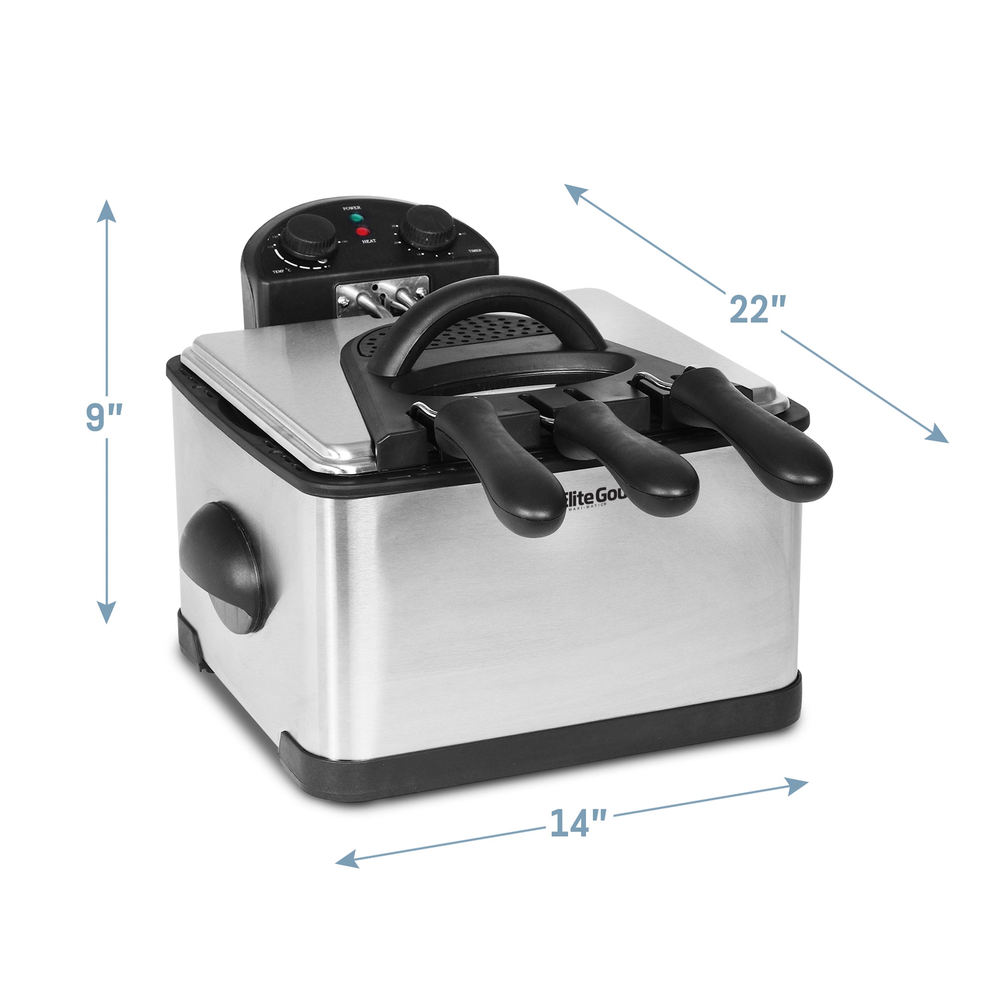 elite-gourmet-deep-fryers-4-qt-dual-basket-fritteuse-edelstahl image 7