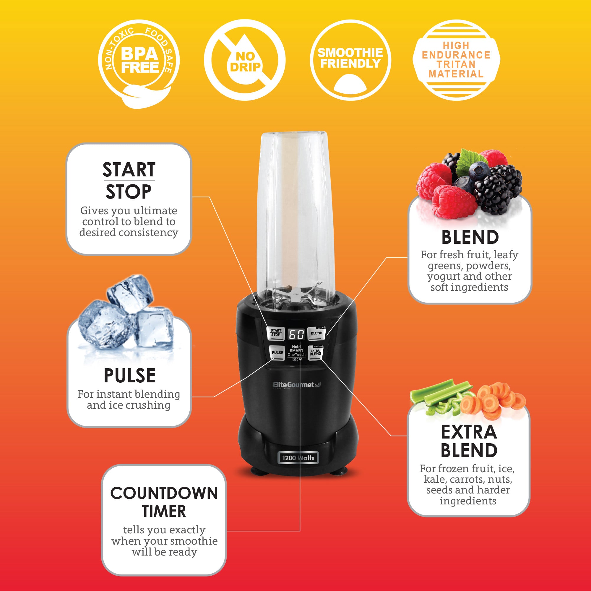 elite-gourmet-hi-q-nutri-smart-mixer-1200w-2-becher image 8