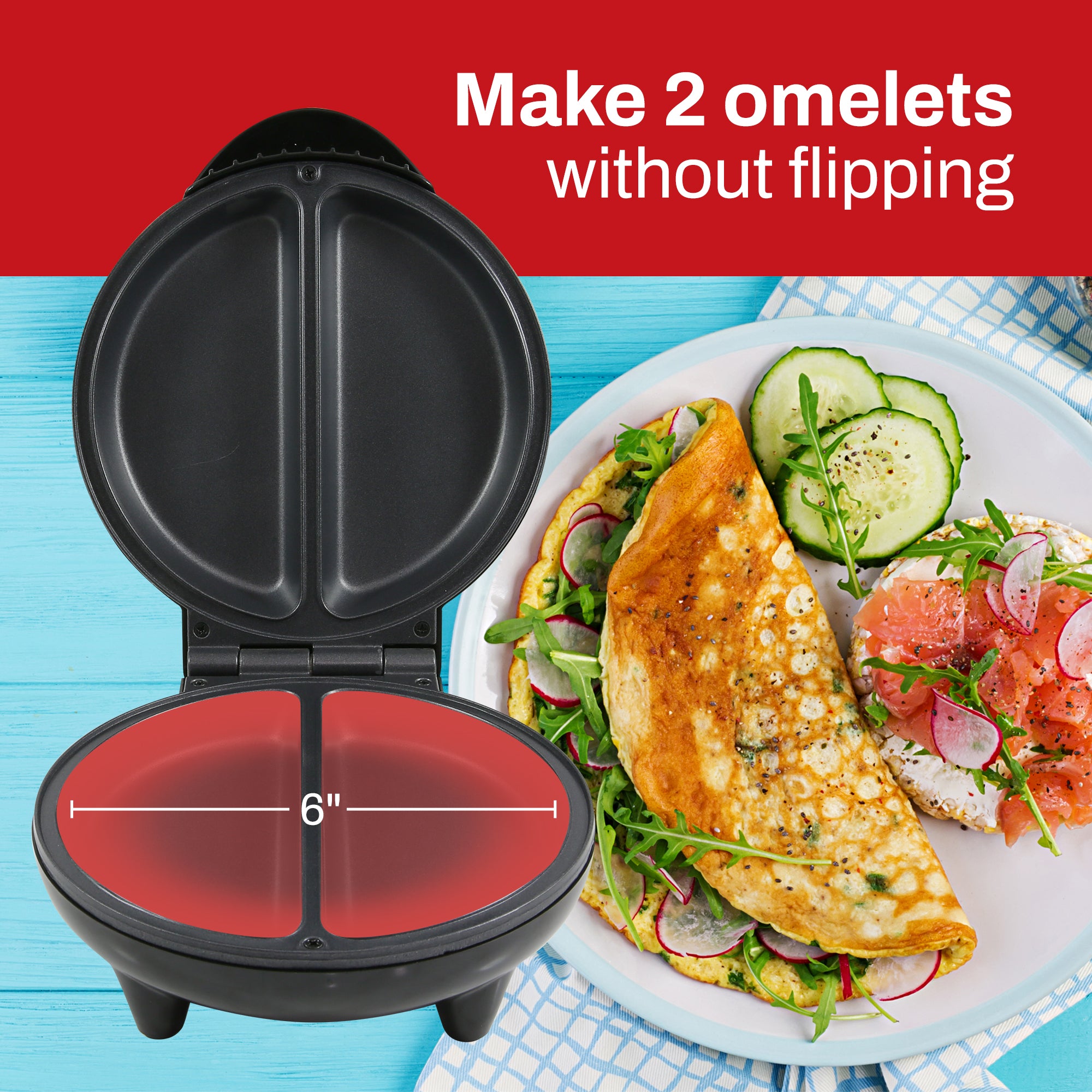 elite-gourmet-omelet-snack-maker-omelettbereiter-antihaft image 4