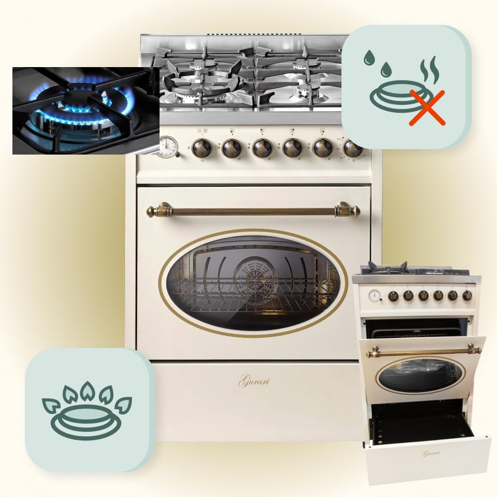 gurari-gch-g-614-cr-gasherd-60-cm-creme-mit-gasbackofen image 5