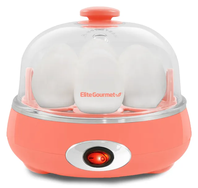 elite-gourmet-egg-cookers-7-egg-eierkocher-coral-7-eier image 1