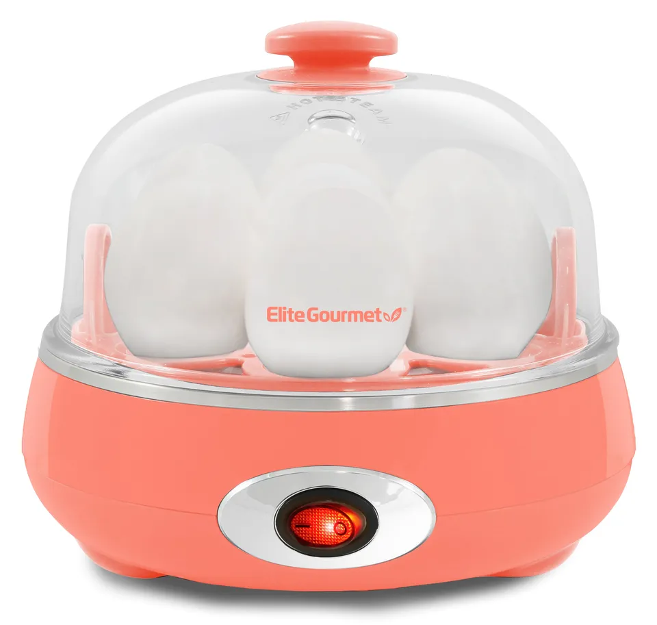 elite-gourmet-egg-cookers-7-egg-eierkocher-coral-7-eier image 1