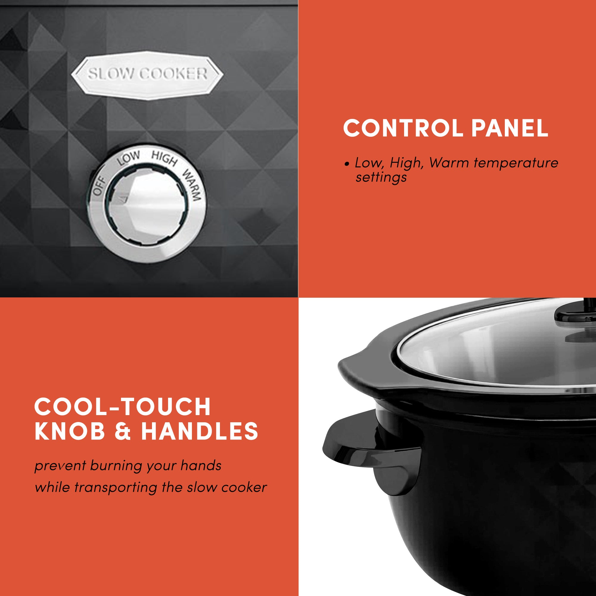 elite-gourmet-slow-cooker-6-qt-oval-schwarz-keramik image 3