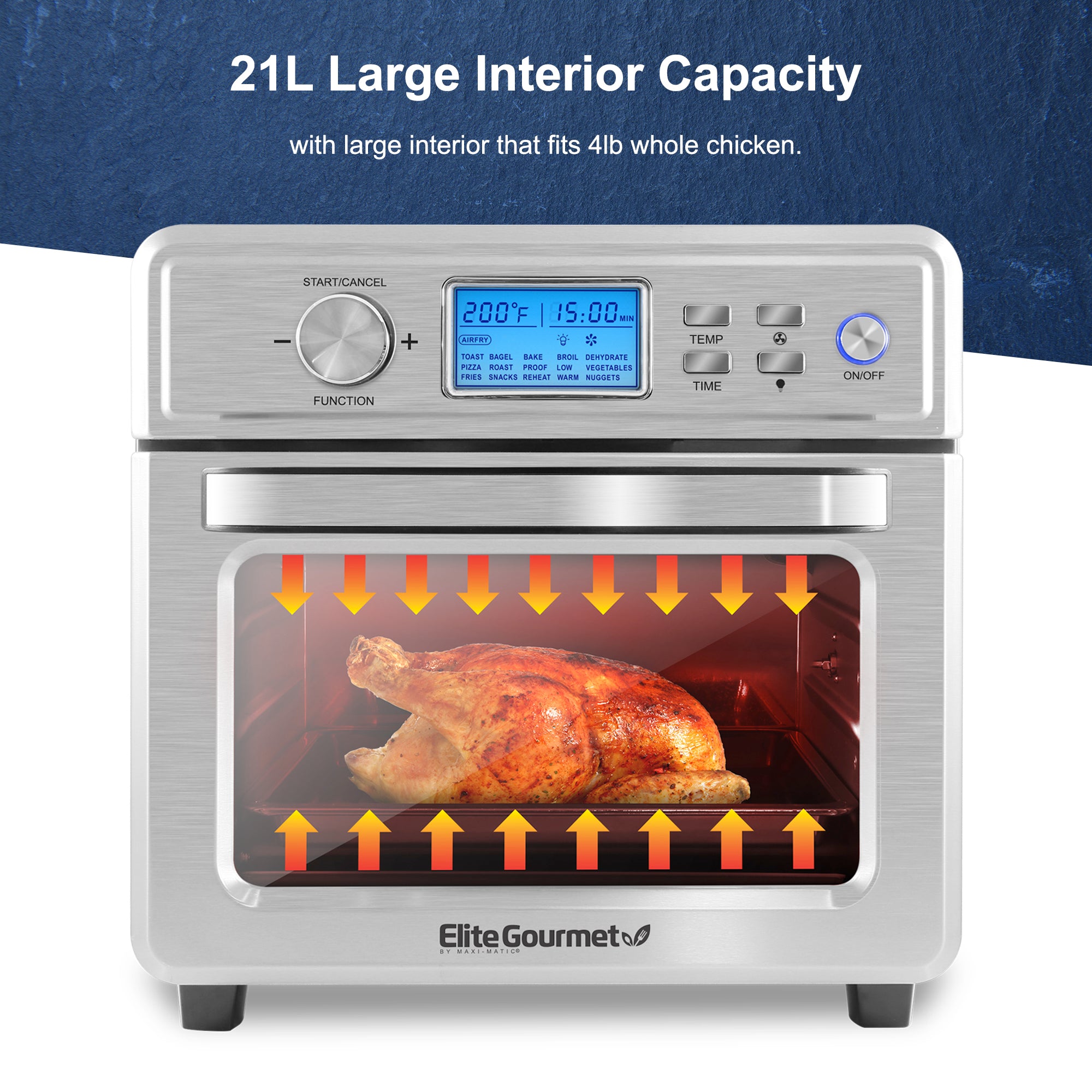 elite-gourmet-21l-digital-air-fryer-oven-hei-luftfritteuse-21l image 6