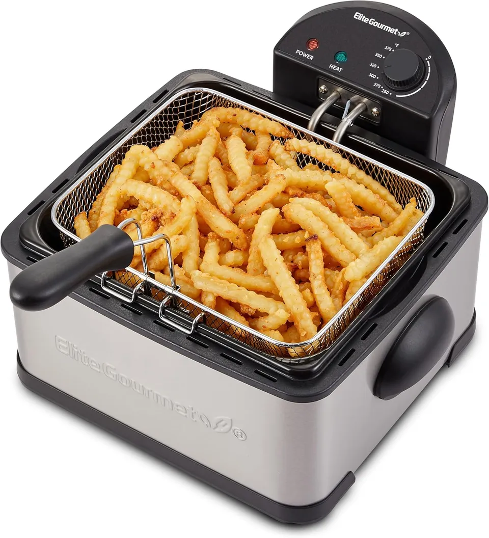 elite-gourmet-deep-fryers-4-2-qt-fritteuse-edelstahl image 1