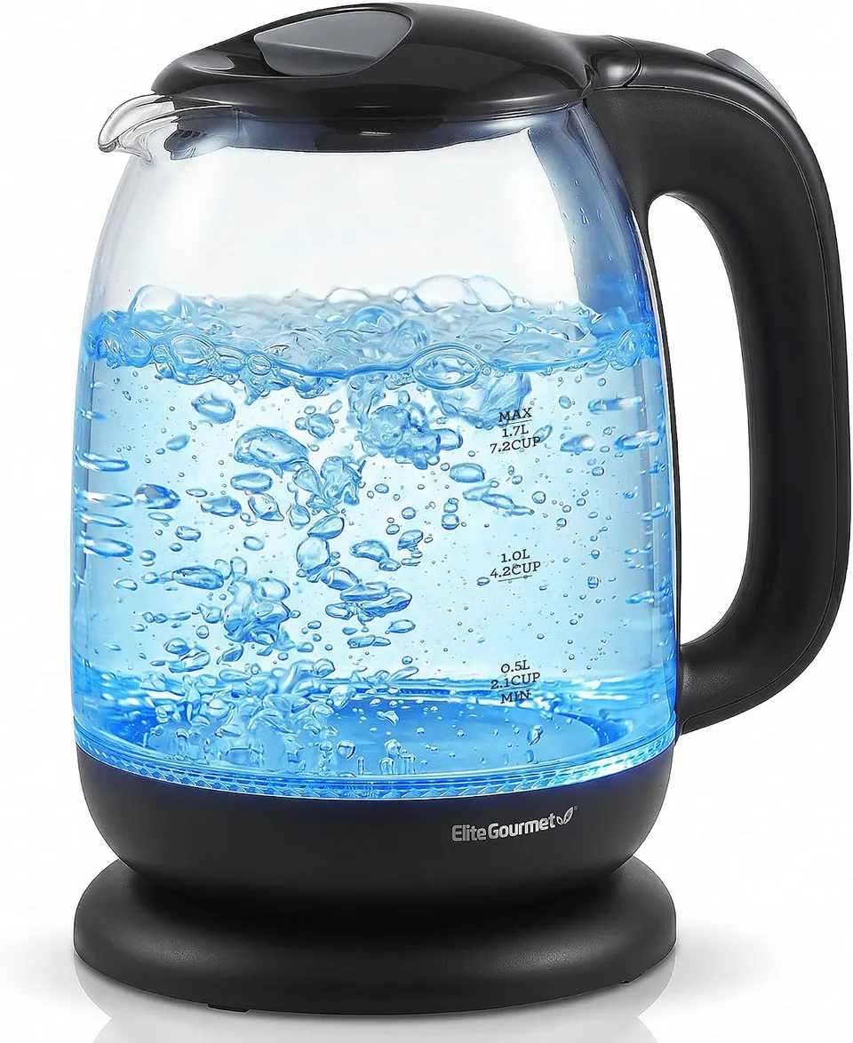 elite-gourmet-wasserkocher-glas-1-7-l-1500-w-clear image 1