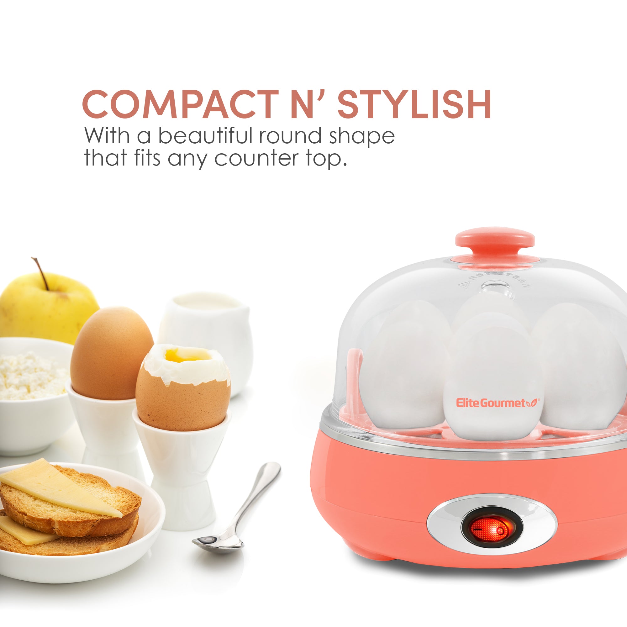 elite-gourmet-egg-cookers-7-egg-eierkocher-coral-7-eier image 8