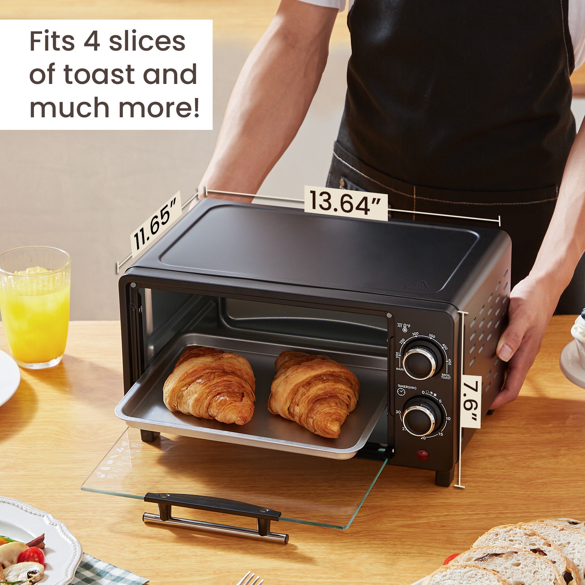 elite-gourmet-4-slice-toasterofen-mini-backofen-wei-800-w image 3
