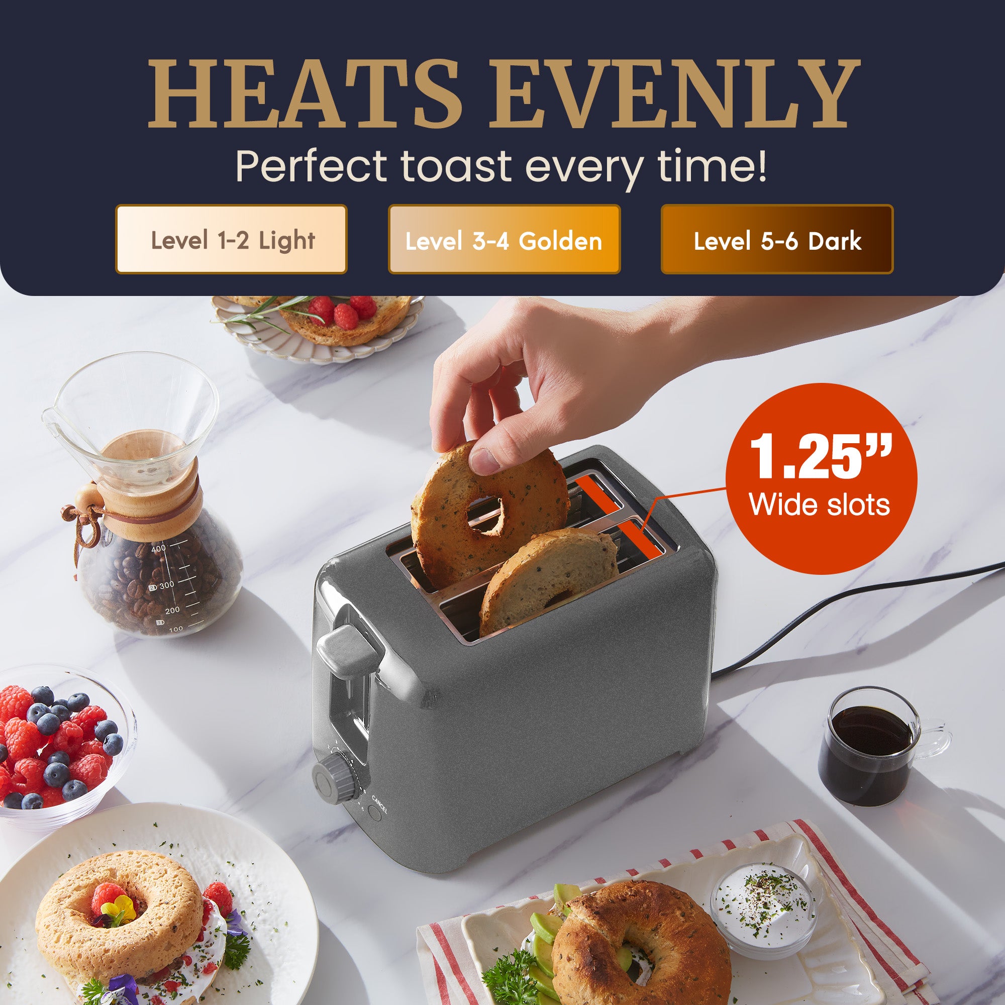elite-gourmet-2-slice-cool-touch-toaster-2-scheiben-6-stufen image 5