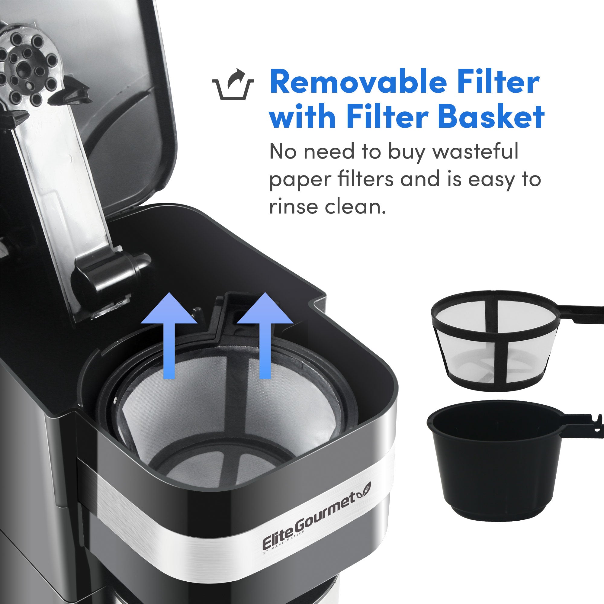 elite-gourmet-single-kaffeemaschine-14oz-schwarz-becher image 4