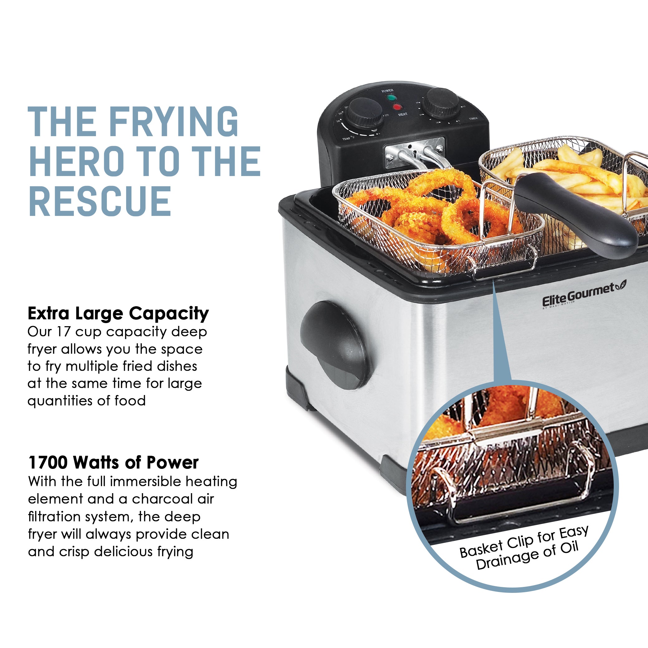 elite-gourmet-deep-fryers-4-qt-dual-basket-fritteuse-edelstahl image 2
