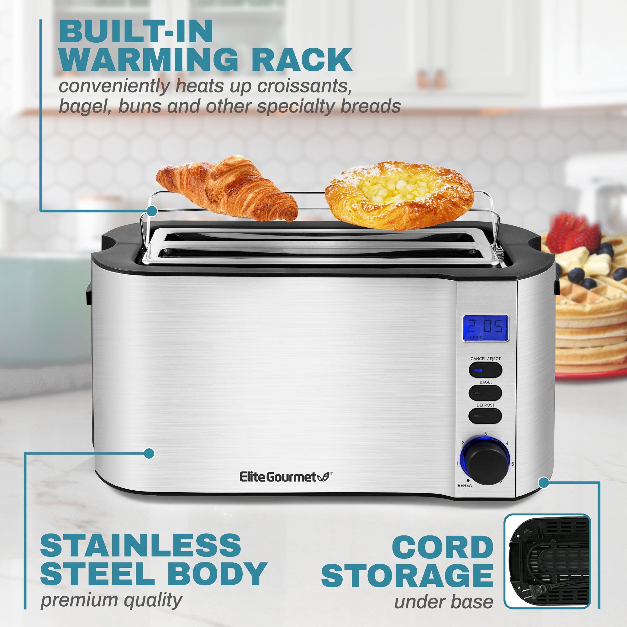 elite-gourmet-toaster-4-scheiben-langschlitz-6-stufen image 7