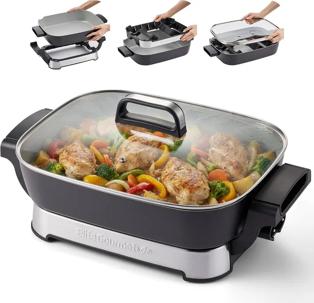 elite-gourmet-electric-skillets-elektropfanne-15-1500-w-keramik image 1