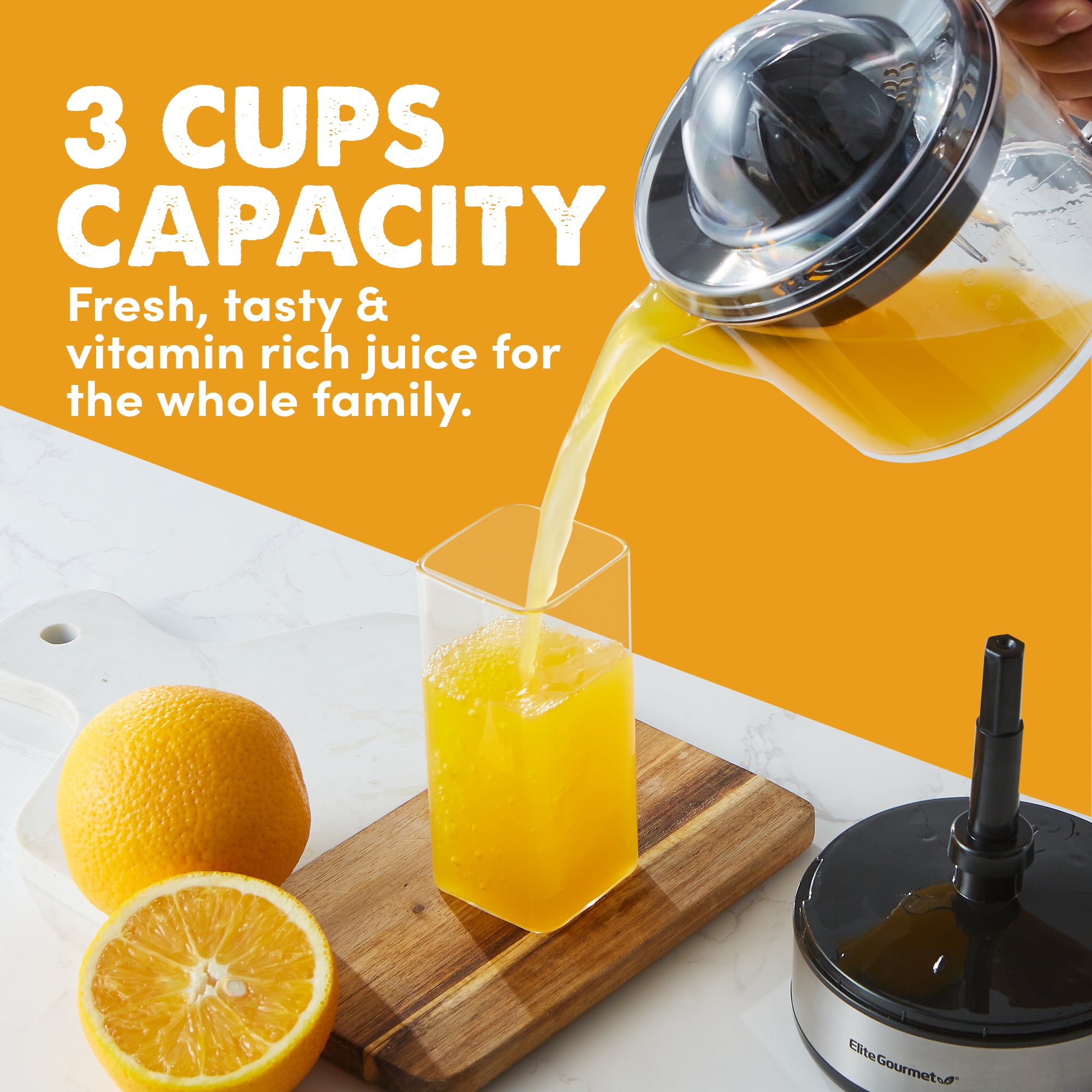 elite-gourmet-citrus-juicers-3-cup-zitruspresse-elektrisch image 4