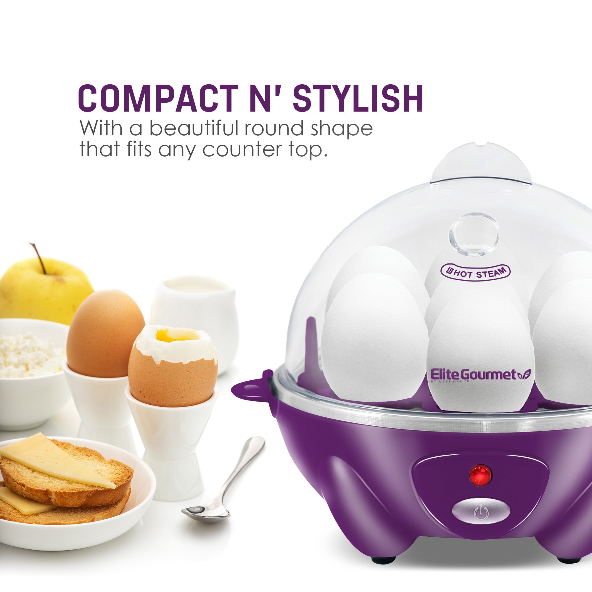 elite-gourmet-7-eier-eierkocher-elektrisch-lila-pochieren image 7