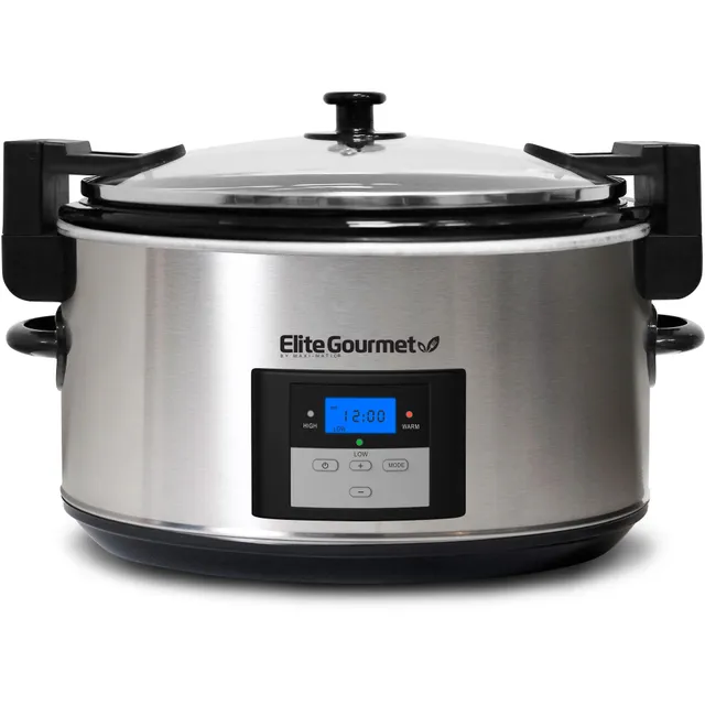 elite-gourmet-slow-cookers-8-5-qt-slow-cooker-programmierbar-edelstahl image 1