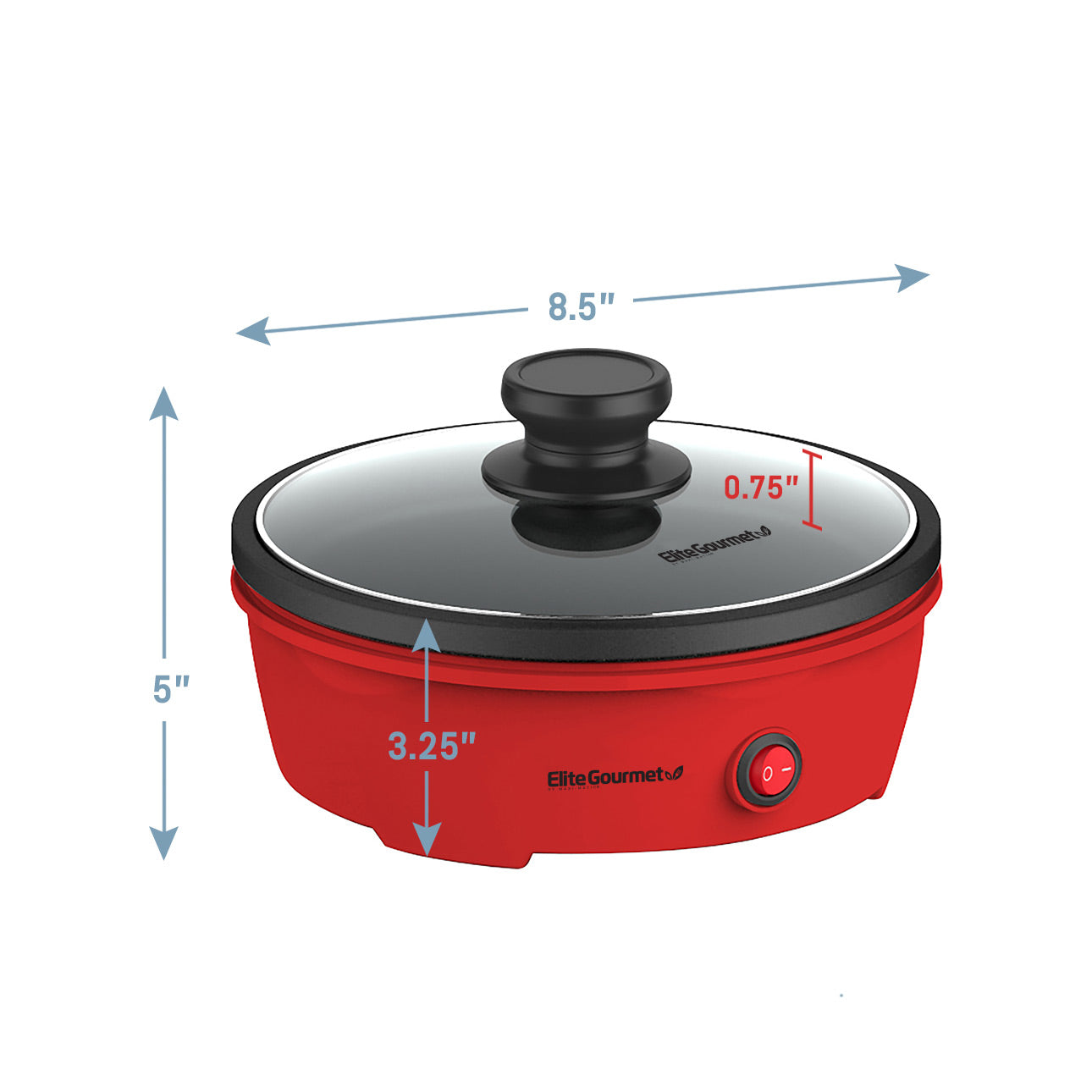 elite-gourmet-electric-skillets-8-5-pfanne-elektropfanne-glasdeckel image 3