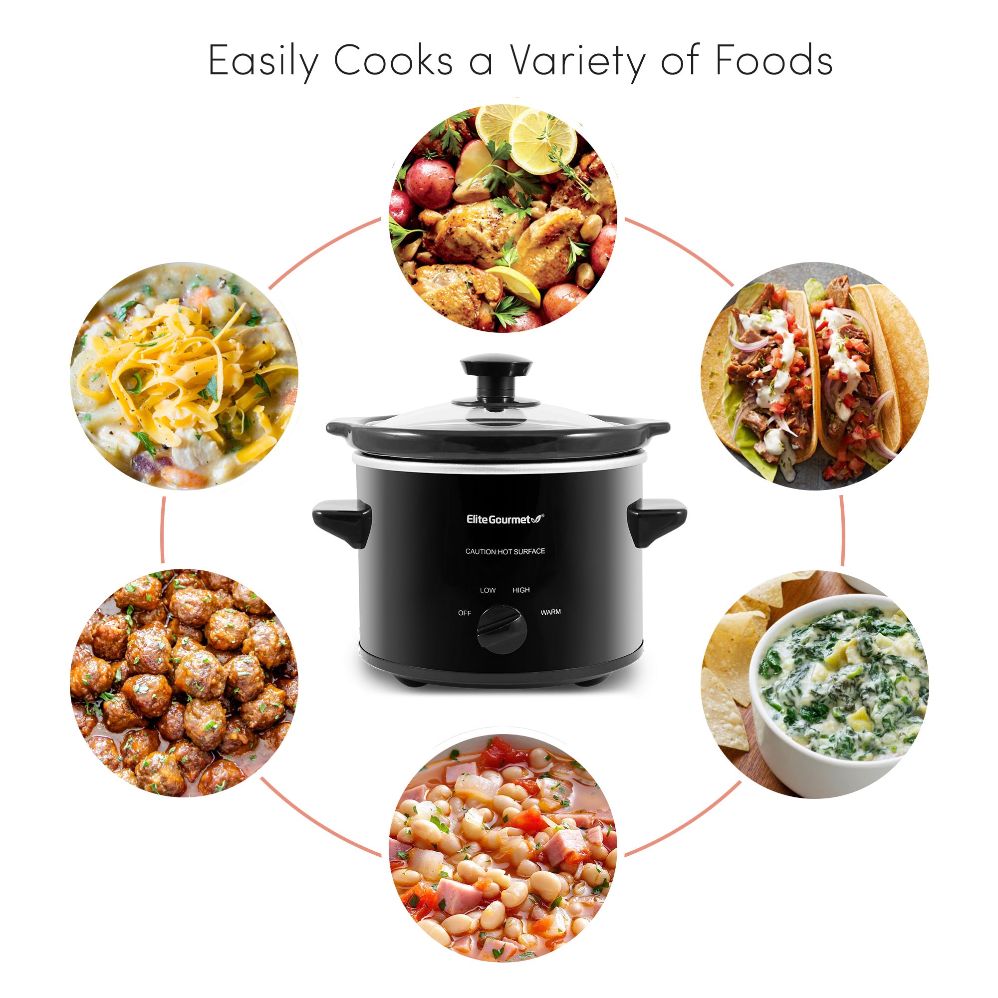 elite-gourmet-slow-cooker-2-qt-wei-mit-glasdeckel image 3