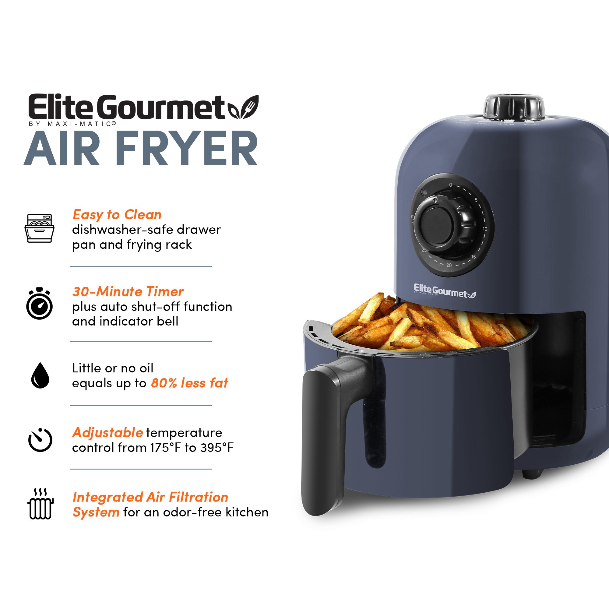 elite-gourmet-hei-luftfritteuse-1-1qt-single-1000w image 2