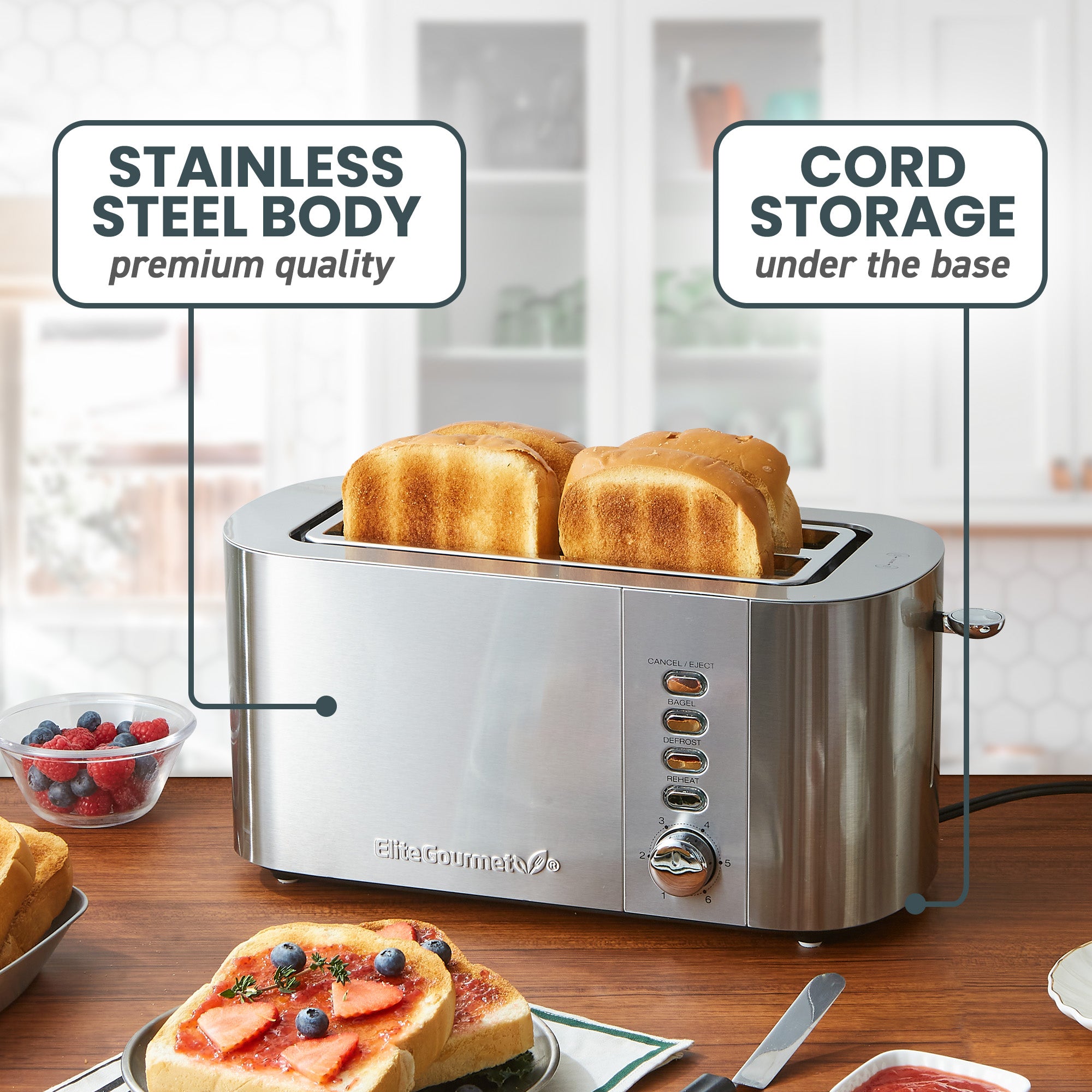 elite-gourmet-toasters-ect4123x-toaster-4-scheiben-edelstahl image 2