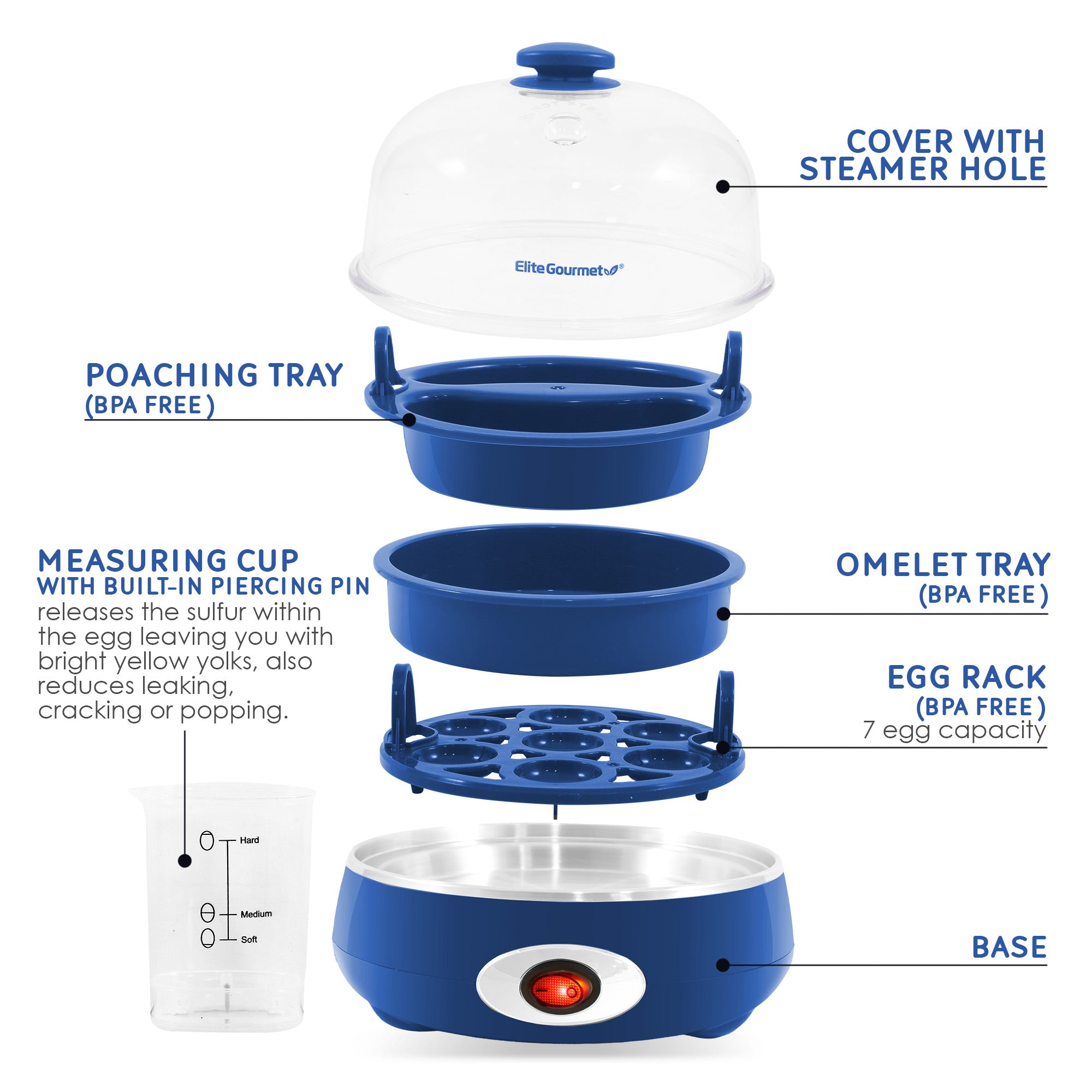 elite-gourmet-egg-cookers-7-egg-electric-eierkocher-blau-7-eier image 4