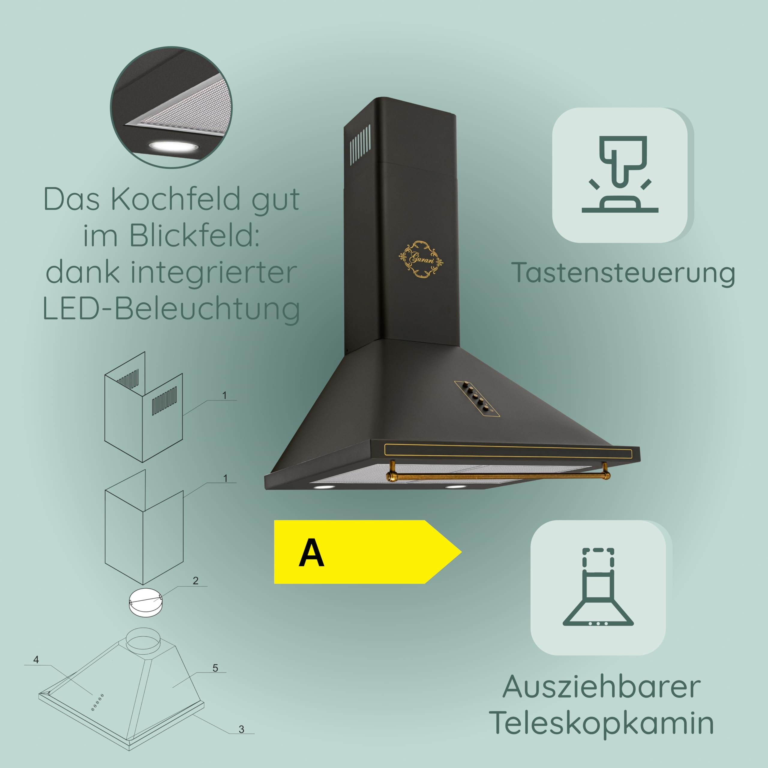 gurari-gch-975-bl-6-wandhaube-60-cm-schwarz-retro-abluft image 7