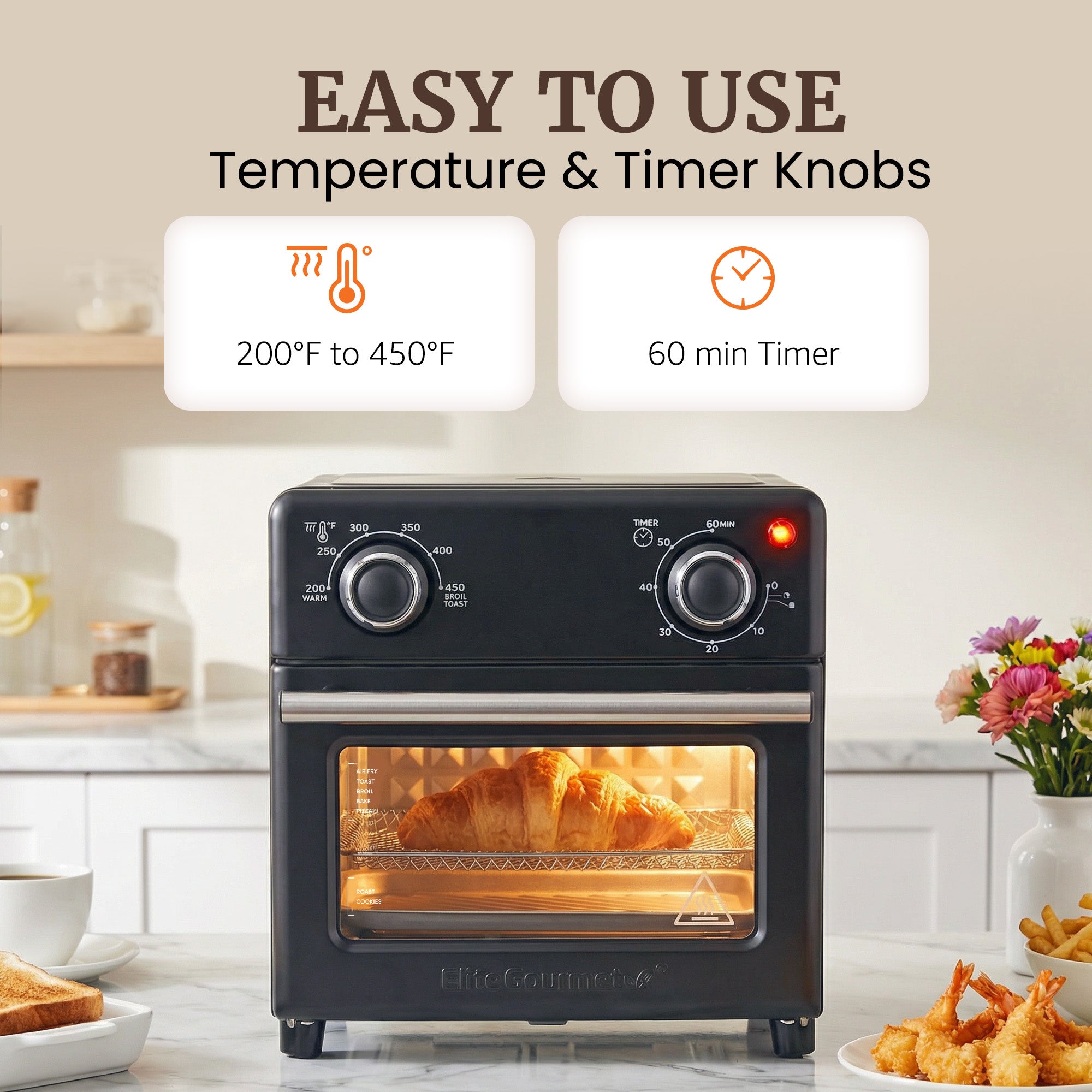 elite-gourmet-8-5qt-air-fryer-oven-hei-luftfritteuse-kompakt image 2