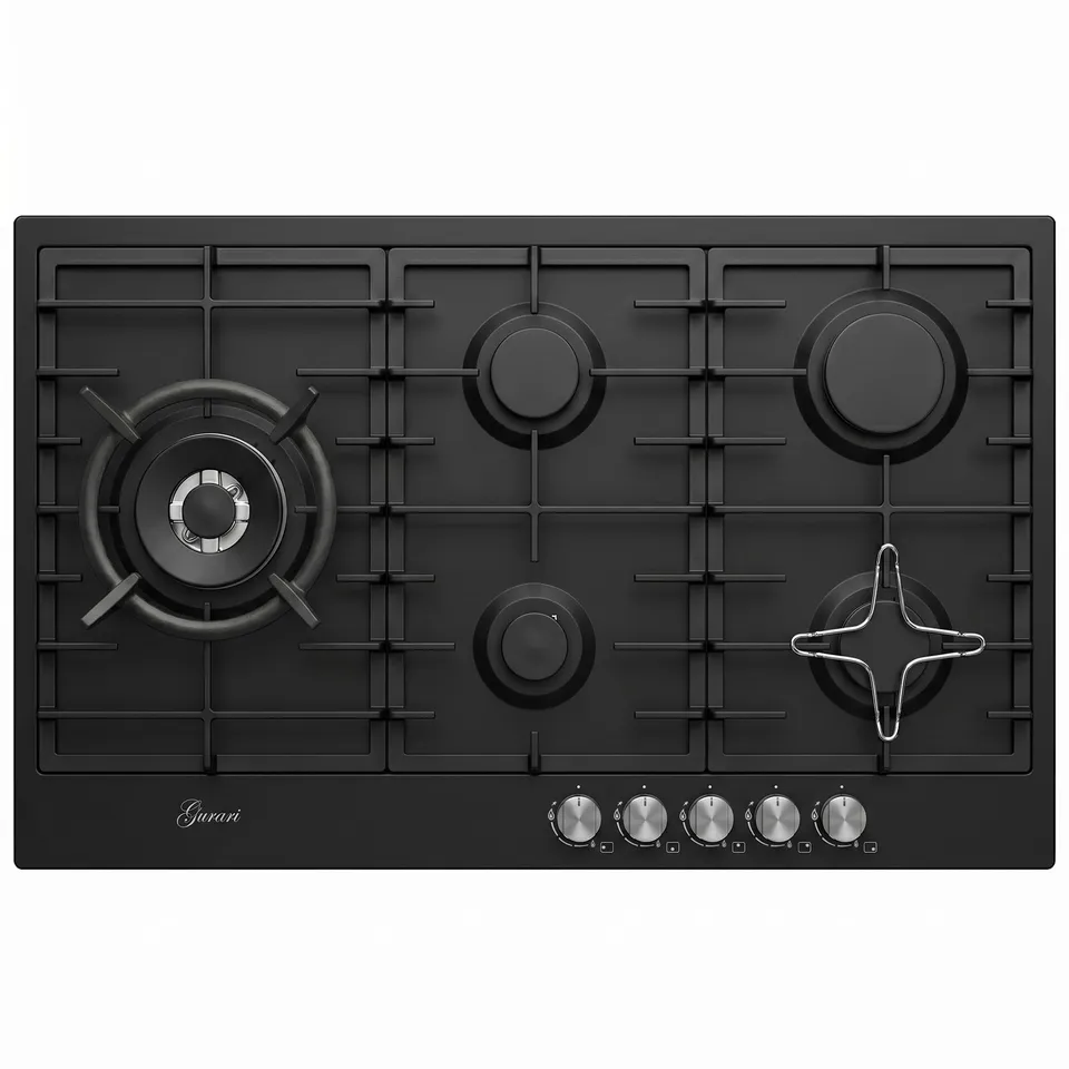 gurari-gch-fb-905-bl-gaskochfeld-90-cm-schwarz-5-flammig image 1