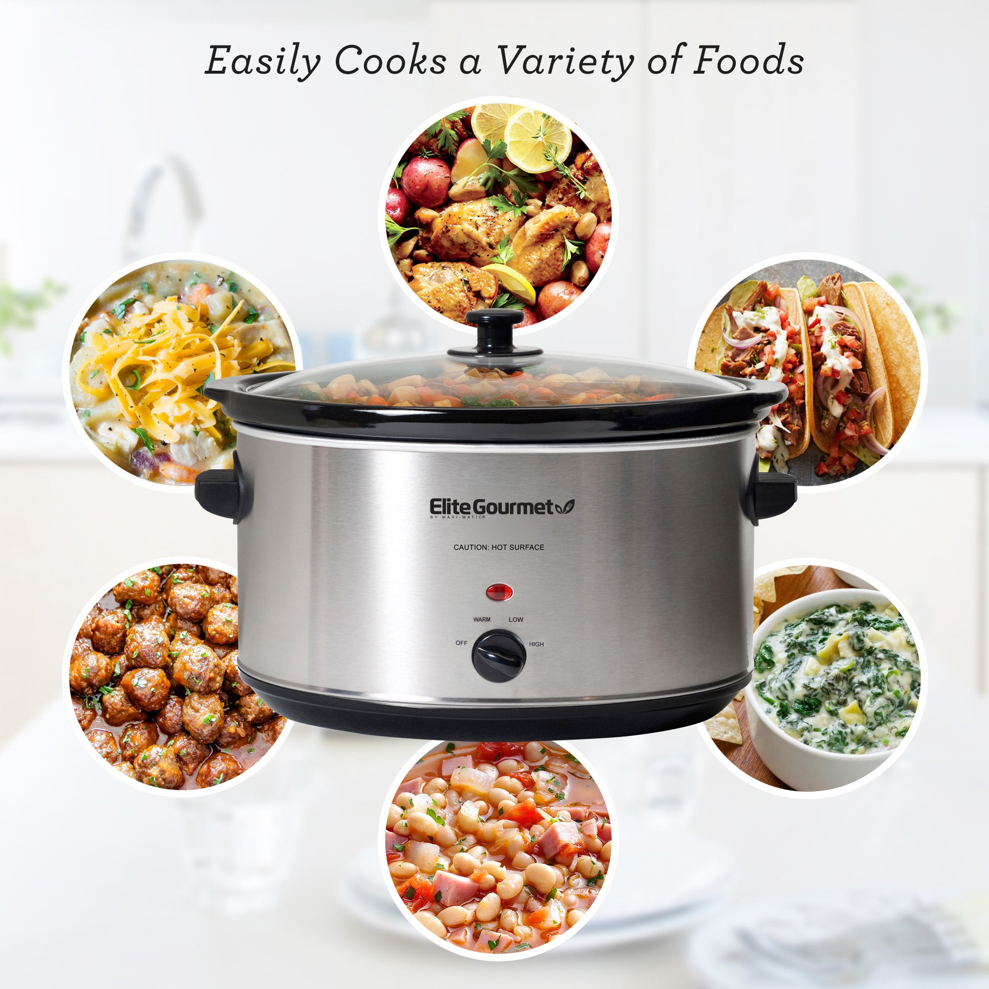 elite-gourmet-slow-cookers-8-5-qt-schongarer-glasdeckel image 8