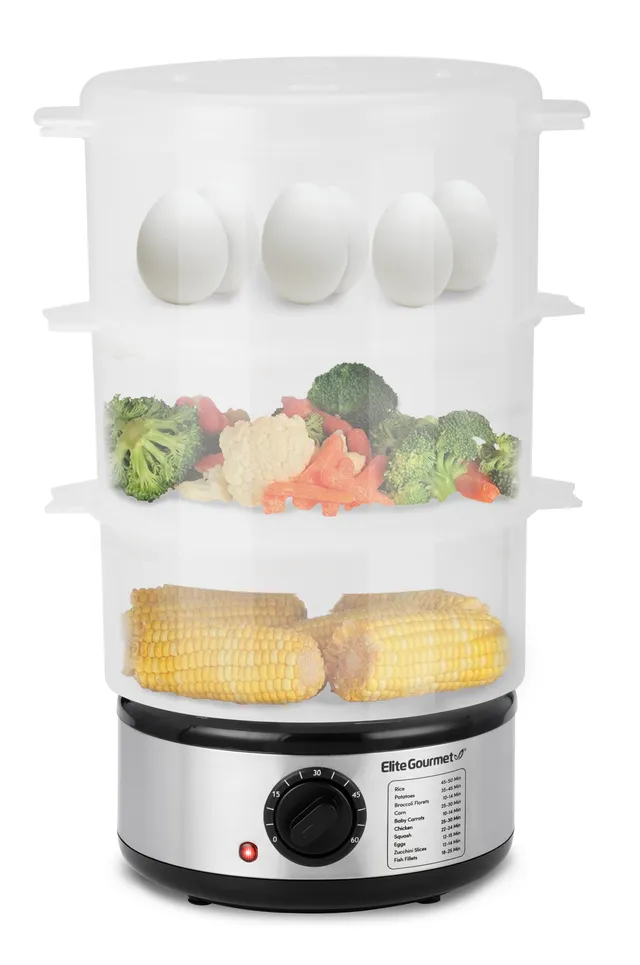 elite-gourmet-miscellaneous-7-5-qt-dampfgarer-7-5-l-3-st-ckig-800-w image 1