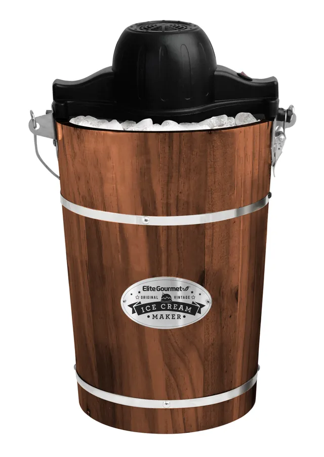 elite-gourmet-6-qt-eismaschine-holz-5-7-liter image 1