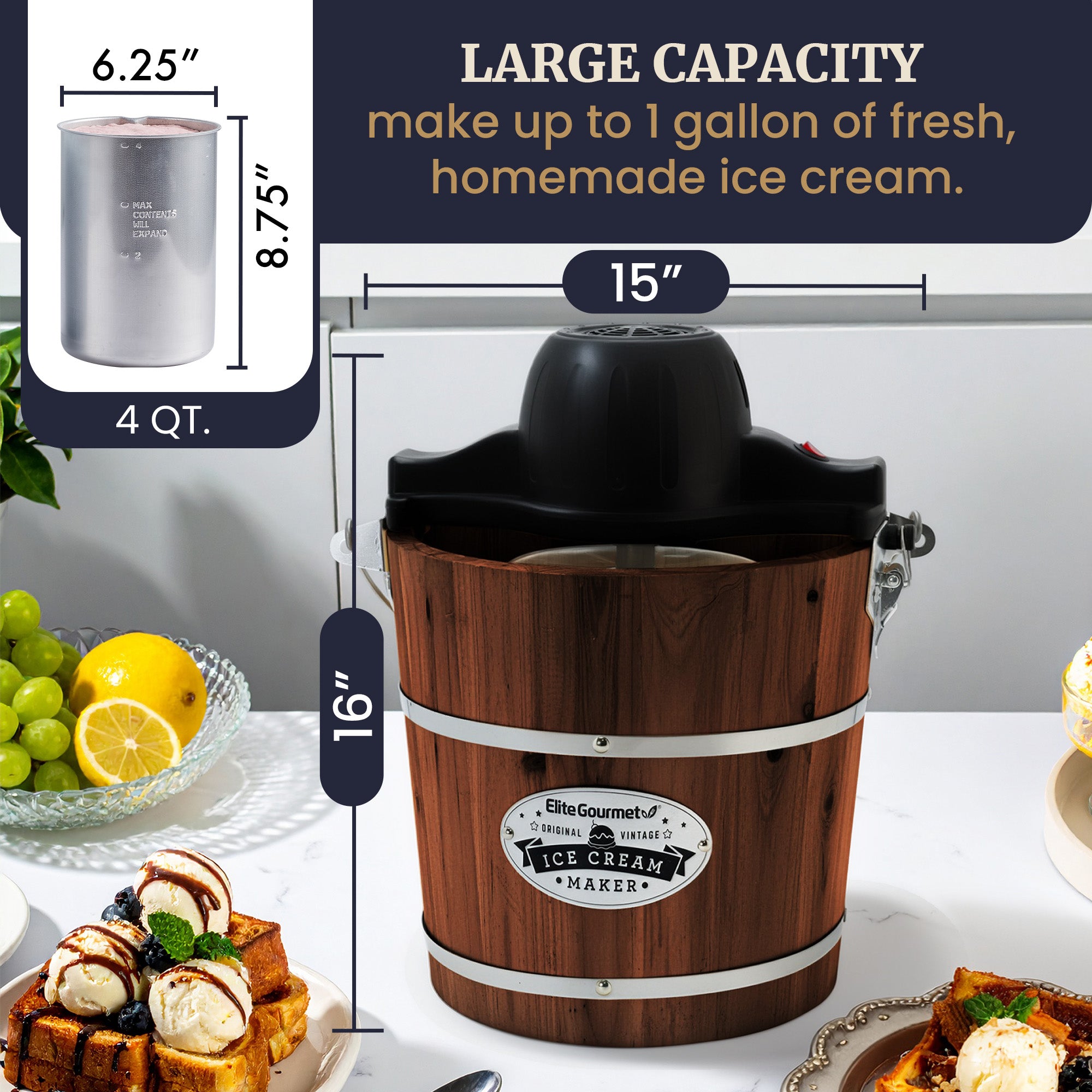 elite-gourmet-ice-cream-makers-4-qt-eismaschine-motor image 7