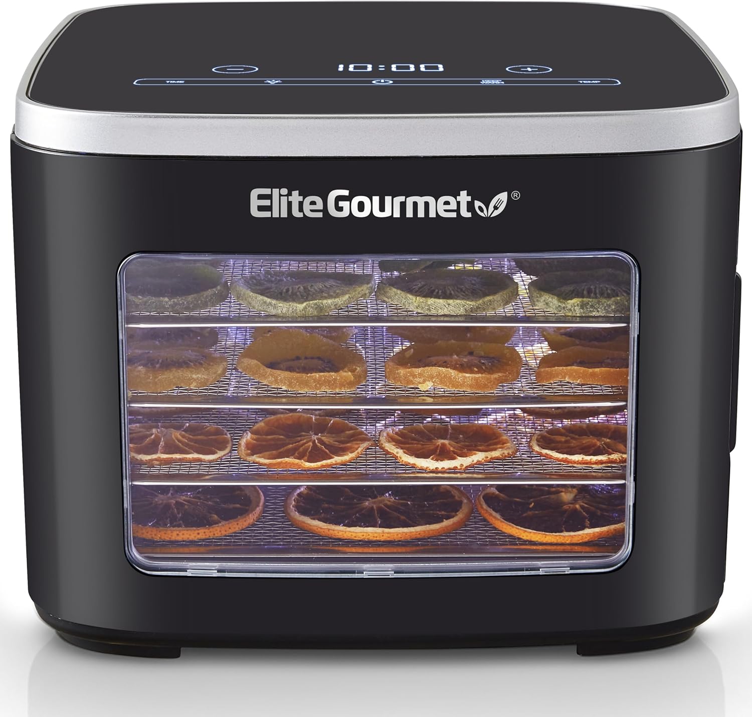 elite-gourmet-5-tray-digital-food-dehydrator-d-rrautomat-edelstahl image 1