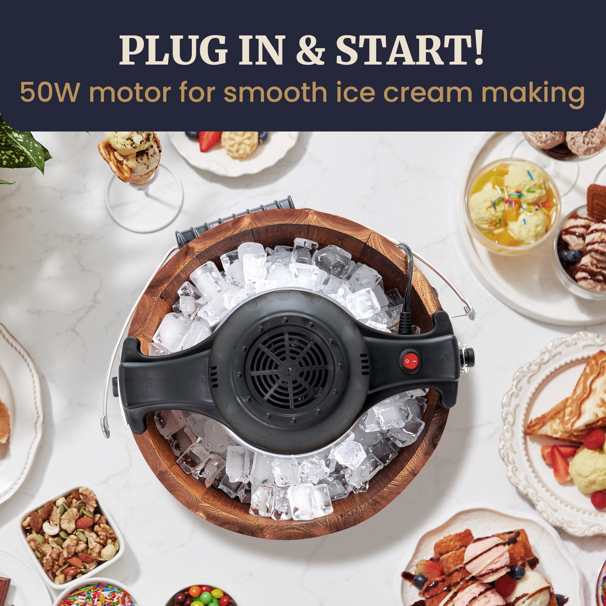elite-gourmet-ice-cream-makers-4-qt-eismaschine-motor image 3