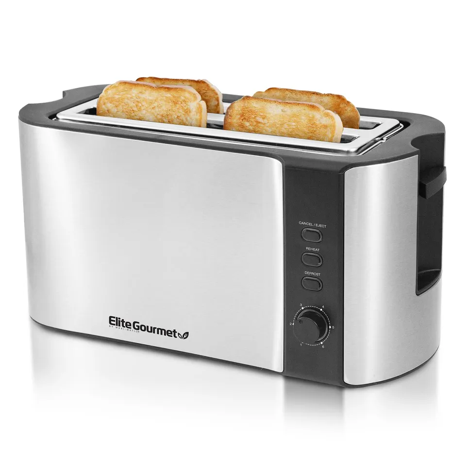 elite-gourmet-toasters-4-slice-long-slot-toaster-4-scheiben-edelstahl image 1